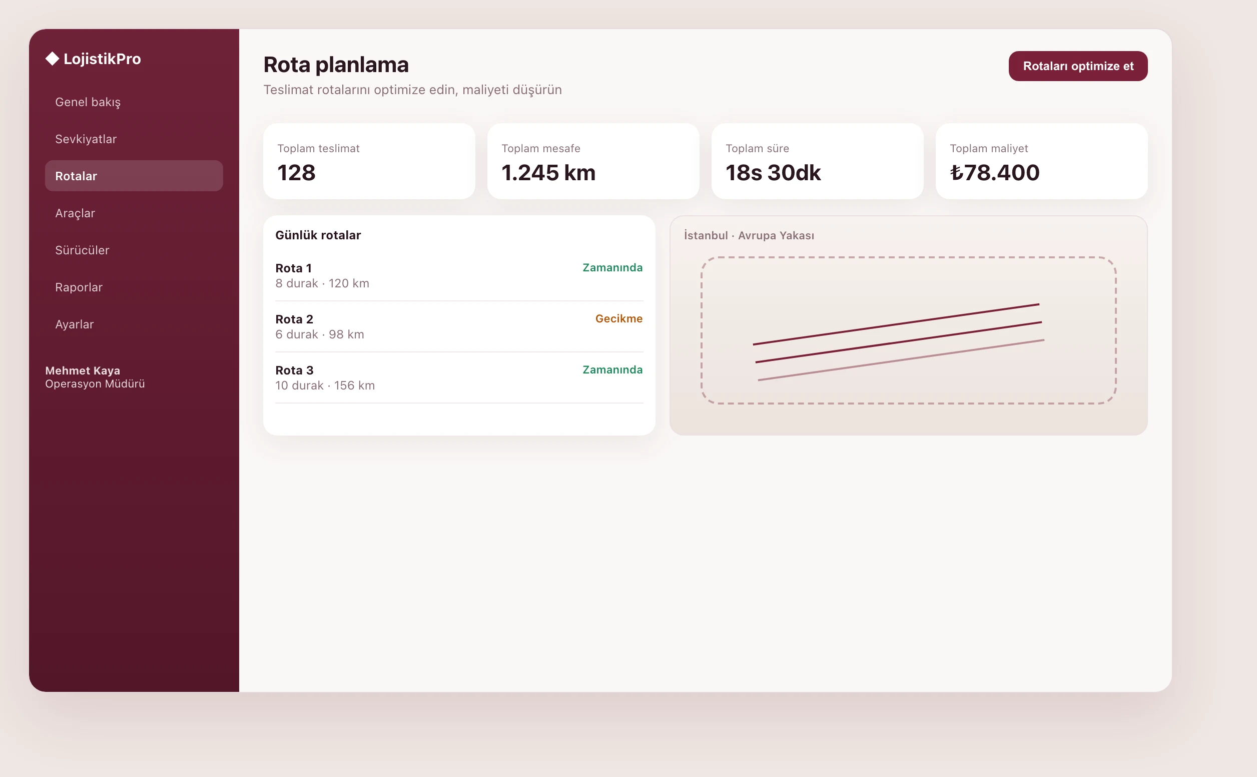 Lojistik rota optimizasyonu